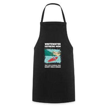 Whitewater Kayaking Mom Like A Normal Mom - Cooking Apron - black - Front - AI Model Male 185 dark (185cm)