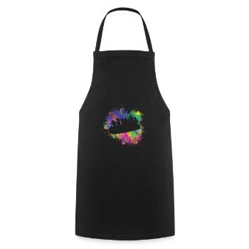 Boating in summer - Cooking Apron - black - Front - AI Model Male 185 dark (185cm)
