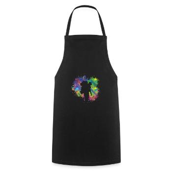 Hiking in summer - Cooking Apron - black - Front - AI Model Male 185 dark (185cm)