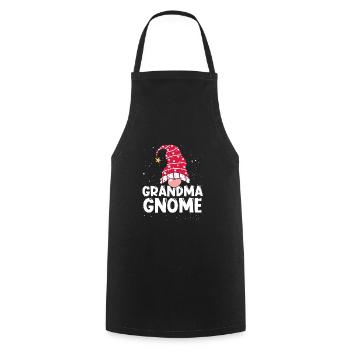 Gnome Grandma - Cooking Apron - black - Front - AI Model Male 185 dark (185cm)
