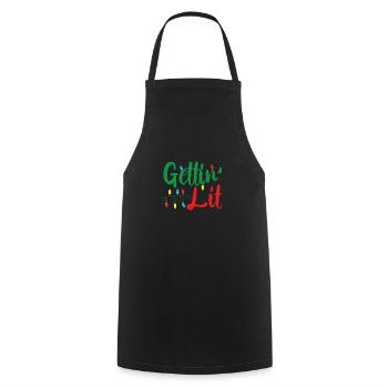 Bougies de Noël légères - Tablier de cuisine - noir - Devant - AI Model Male 185 dark (185cm)