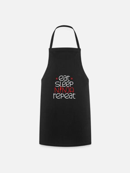 Eating Sleep Ninja Japan - Cooking Apron - black