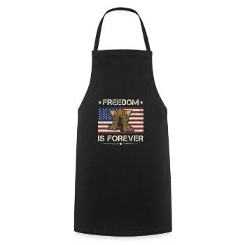 America Freedom Is Forever Army Veteran - Cooking Apron - black - Front - AI Model Male 185 dark (185cm)