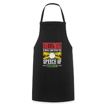 Rasta Musik Rastafarian Jamaika - Kochschürze - Schwarz - Vorne - AI Model Male 185 dark (185cm)