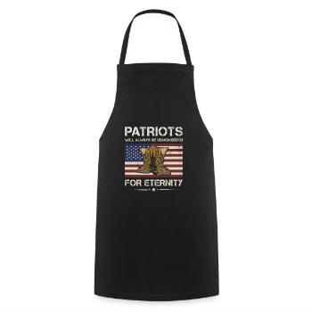 Patriots Will Always Be Remembered Army Veteran - Cooking Apron - black - Front - AI Model Male 185 dark (185cm)