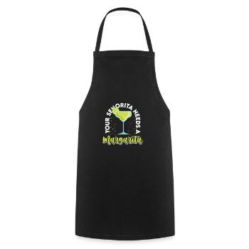 Deine Señorita braucht eine Margarita Mama - Kochschürze - Schwarz - Vorne - AI Model Male 185 dark (185cm)