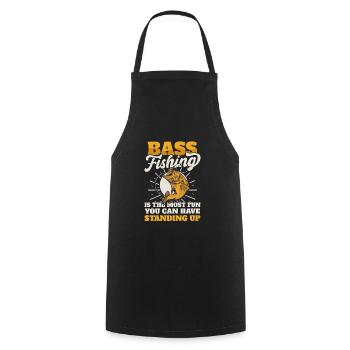 Fishing Fishing Fishing Fishing Rod Angler - Cooking Apron - black - Front - AI Model Male 185 dark (185cm)