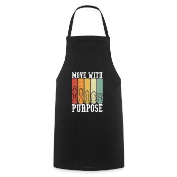 Move in chess on purpose - Cooking Apron - black - Front - AI Model Male 185 dark (185cm)