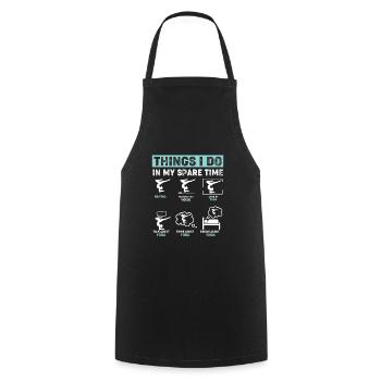 Choses dans mon temps libre Yoga - Tablier de cuisine - noir - Devant - AI Model Male 185 dark (185cm)