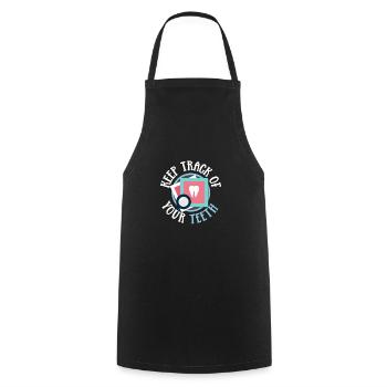 Dentist Dental Assistant - Cooking Apron - black - Front - AI Model Male 185 dark (185cm)