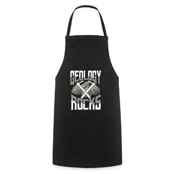 Geology Rock collector Geologist - Cooking Apron - black - Front - AI Model Male 185 dark (185cm)