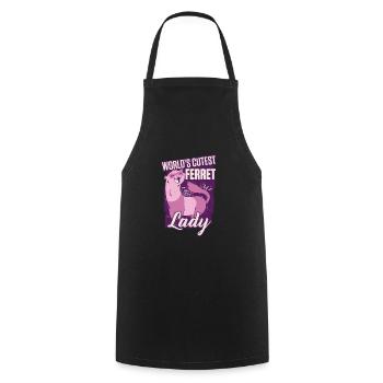 Ferret Weasel Pet Ghost Whisperer - Cooking Apron - black - Front - AI Model Male 185 dark (185cm)