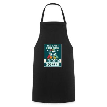 Indoor football player - Cooking Apron - black - Front - AI Model Male 185 dark (185cm)
