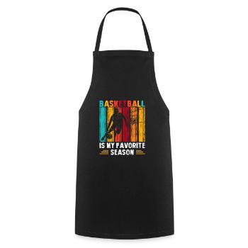 Sports d’équipe de basket-ball - Tablier de cuisine - noir - Devant - AI Model Male 185 dark (185cm)