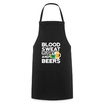 Blood Sweat And Beers Afrique du Sud Rugby - Tablier de cuisine - noir - Devant - AI Model Male 185 dark (185cm)