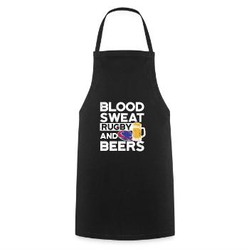 Blood Sweat And Beers France Rugby - Cooking Apron - black - Front - AI Model Male 185 dark (185cm)