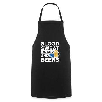 Blood Sweat Rugby And Beers Scotland Rugby - Cooking Apron - black - Front - AI Model Male 185 dark (185cm)