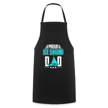 Ice Sailing Yacht Sailors - Cooking Apron - black - Front - AI Model Male 185 dark (185cm)