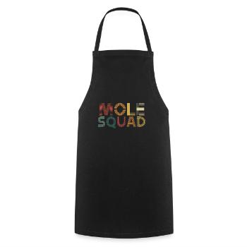 Colorful mole troupe - Cooking Apron - black - Front - AI Model Male 185 dark (185cm)