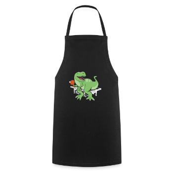 Table tennis dinosaurs - Cooking Apron - black - Front - AI Model Male 185 dark (185cm)