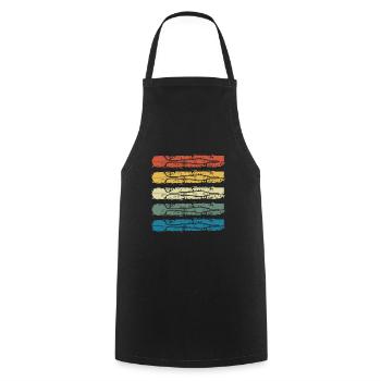 Flèches colorées vintage - Tablier de cuisine - noir - Devant - AI Model Male 185 dark (185cm)