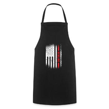 Sport Us Flag Bowling - Kochschürze - Schwarz - Vorne - AI Model Male 185 dark (185cm)