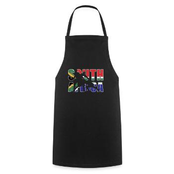 South Africa Rugby - Cooking Apron - black - Front - AI Model Male 185 dark (185cm)