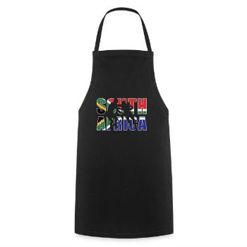 Afrique du Sud Rugby - Tablier de cuisine - noir - Devant - AI Model Male 185 dark (185cm)
