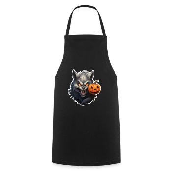 Halloween Wewolf - Cooking Apron - black - Front - AI Model Male 185 dark (185cm)
