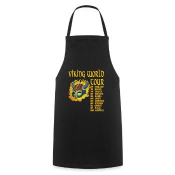 Viking World Tour Vikings Walhalla Odin - Tablier de cuisine - noir - Devant - AI Model Male 185 dark (185cm)