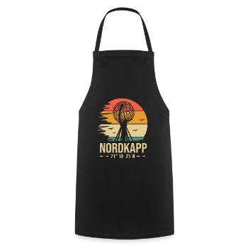 Nordkapp cap nord norvége - Tablier de cuisine - noir - Devant - AI Model Male 185 dark (185cm)
