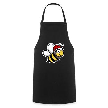 Christmas sweet bee Santa Claus - Cooking Apron - black - Front - AI Model Male 185 dark (185cm)