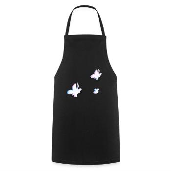 symboles rose trois animaux d’abeilles papillons - Tablier de cuisine - noir - Devant - AI Model Male 185 dark (185cm)