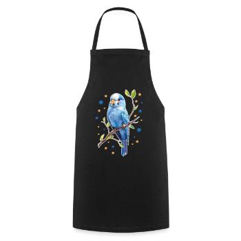 Étoiles de perruche - Tablier de cuisine - noir - Devant - AI Model Male 185 dark (185cm)