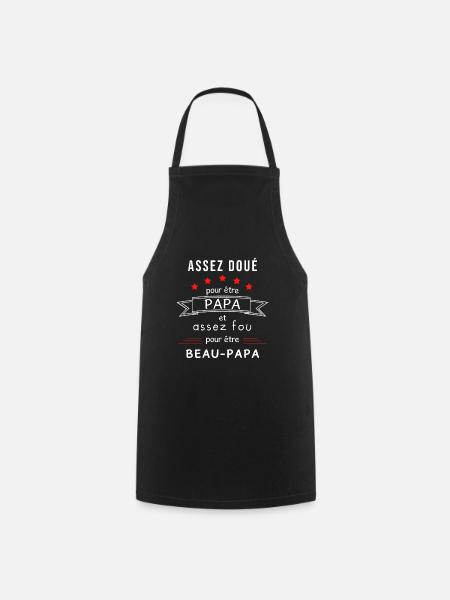 Cadeau beau papa - Tablier de cuisine - noir