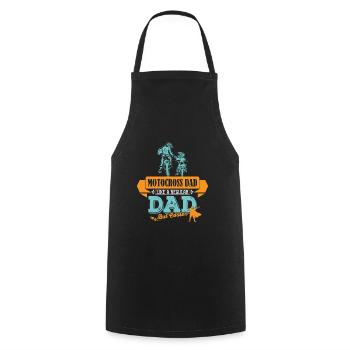 Motocross Vater cooler Papa - Kochschürze - Schwarz - Vorne - AI Model Male 185 dark (185cm)