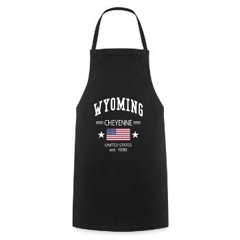 Wyoming - Cooking Apron - black - Front - AI Model Male 185 dark (185cm)