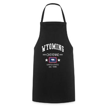Wyoming - Cooking Apron - black - Front - AI Model Male 185 dark (185cm)