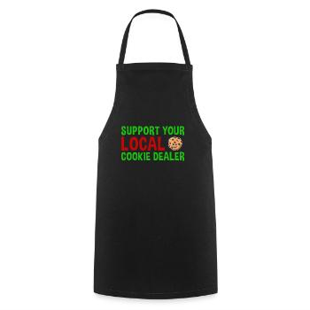 Baking Support Your Local Cookie Dealer Cookie - Kochschürze - Schwarz - Vorne - AI Model Male 185 dark (185cm)