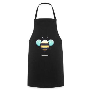 Illustration d’abeille mignonne minimaliste - Tablier de cuisine - noir - Devant - AI Model Male 185 dark (185cm)