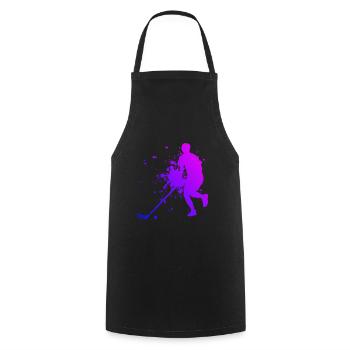 Floorball Salibandy Damen Unihockeyspielen - Kochschürze - Schwarz - Vorne - AI Model Male 185 dark (185cm)