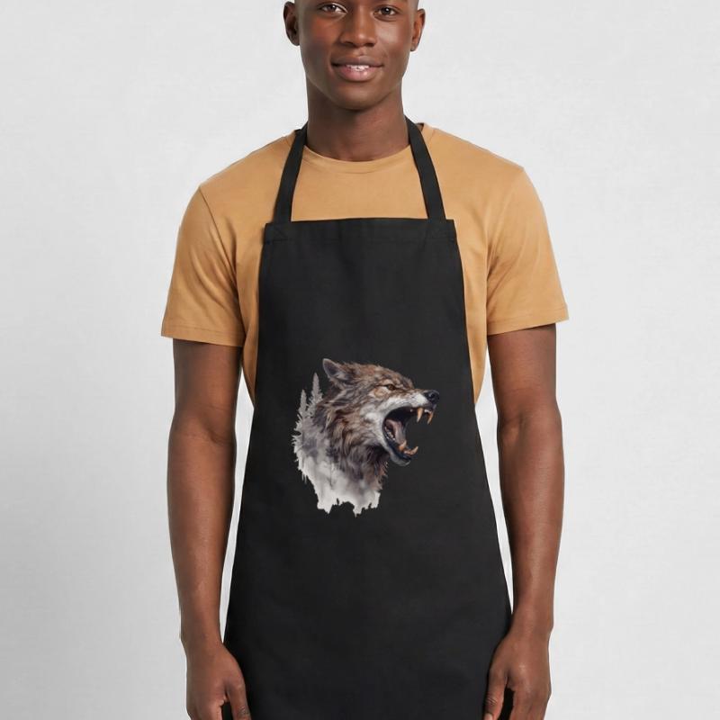 Wolf Wolf Head Scratch Marks Claws Wild Forest Hunter Tablier de cuisine