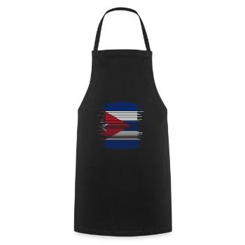 Kuba Flagge Karibik Urlaub Cuba Reise Havanna - Kochschürze - Schwarz - Vorne - AI Model Male 185 dark (185cm)