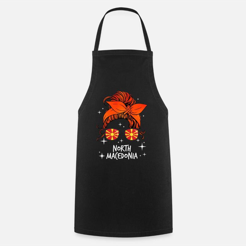 Macédoine du Nord - Tablier de cuisine - noir