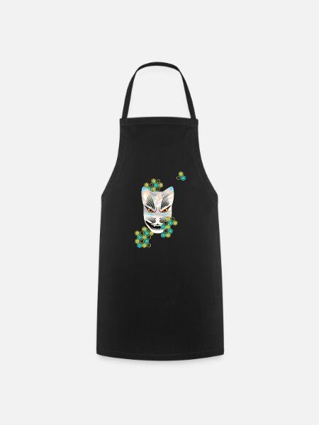 Kitsune fox spirit - Cooking Apron - black