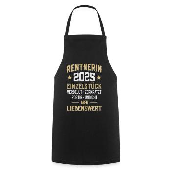 RENTE RENTNER RENTNERIN 2025 - Kochschürze - Schwarz - Vorne - AI Model Male 185 dark (185cm)
