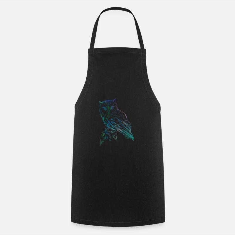 owl - Cooking Apron - black