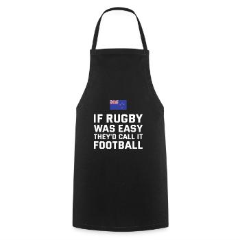 If Rugby Was Easy New Zealand Rugby - Kochschürze - Schwarz - Vorne - AI Model Male 185 dark (185cm)