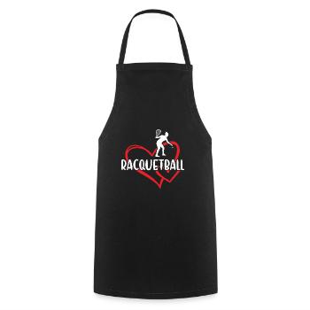 Sport Heart Racquetball - Cooking Apron - black - Front - AI Model Male 185 dark (185cm)