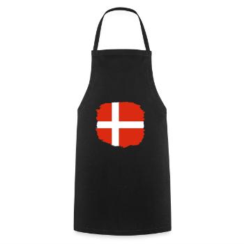 Drapeau Danemark Scandinavie Drapeau danois Voyage - Tablier de cuisine - noir - Devant - AI Model Male 185 dark (185cm)
